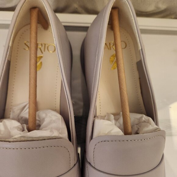 Sarto by Franco Sarto Leather "Agnes" Soft Lilac Loafers. NIB. Size 8.5 - Picture 5 of 10